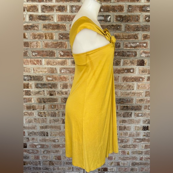 See by Chloe Silk Mini Dress in Mustard Yellow Size 6 - Picture 4 of 6